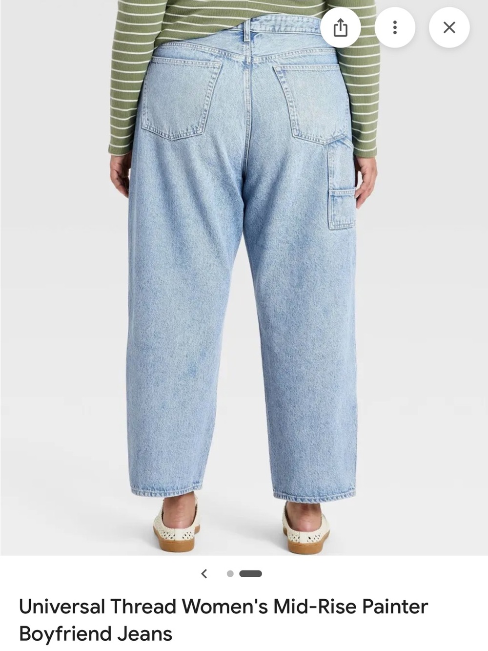 Universal Thread Light Wash Boyfriend Painter Jeans - Picture 2 of 2